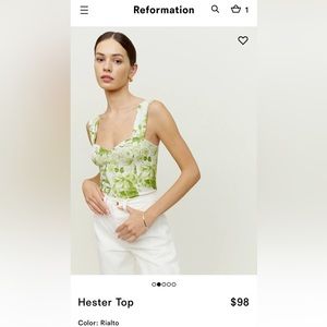 Reformation Hester Top in Rialto